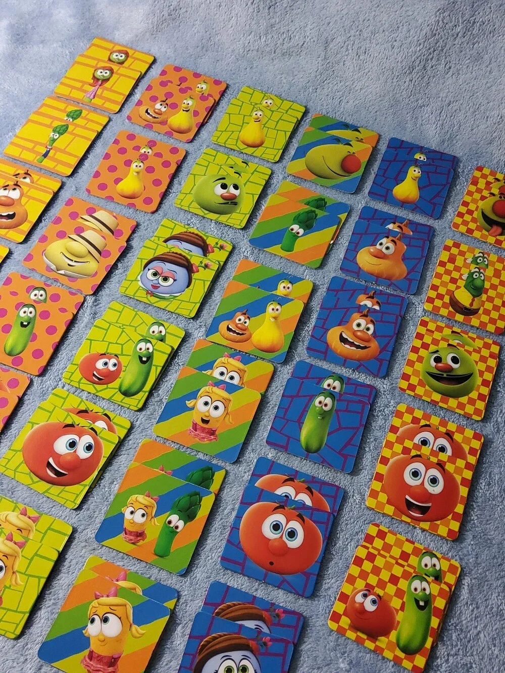 Rare 2015 Big Idea VeggieTales Memory Match Board Game Cardinal Kids Matching
